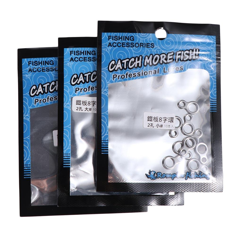 Fishing Lure Jig - 10 Pezzi Anelli Solidi in Acciaio