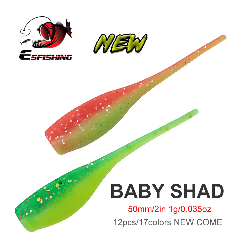 Fishing Lure Soft Plastic - ESFISHING Baby Shad 50mm Esche Artificiali
