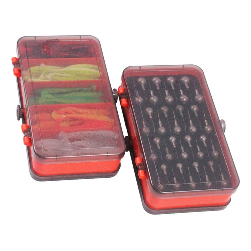 Fishing Lure Soft Plastic - Scatola Portatile a Doppio Lato per