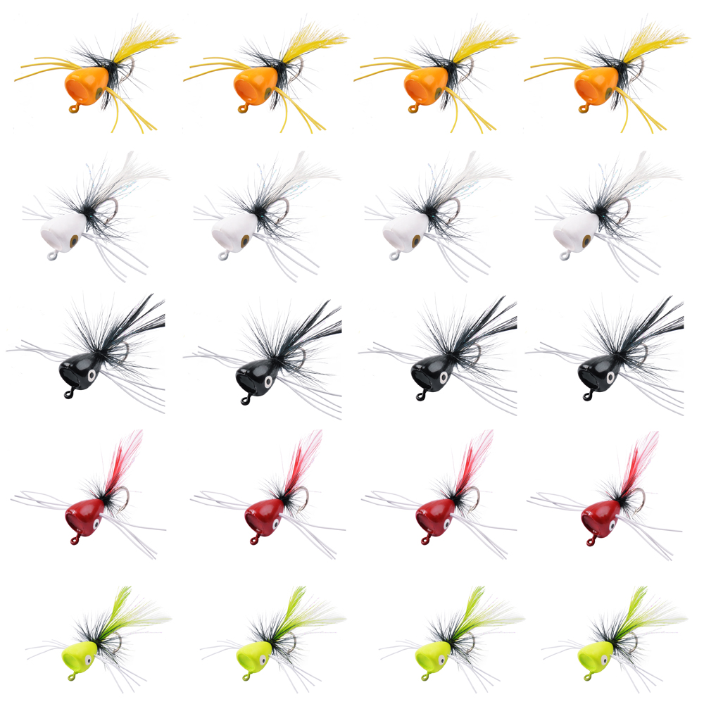 Fishing Lure Popper - 5 pezzi schiuma esche da pesca