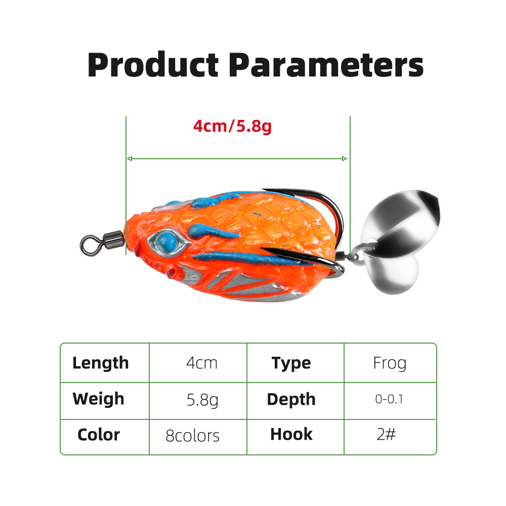 4cm/5.8g 1pz/8pz Thunder Frog  - Fishing Lure Blade Bait recensione e prezzo