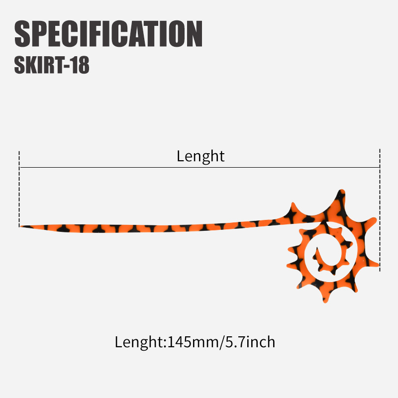 TEASER 5 pz SKIRT-18 145mm Gon - Fishing Lure Jig recensione e prezzo