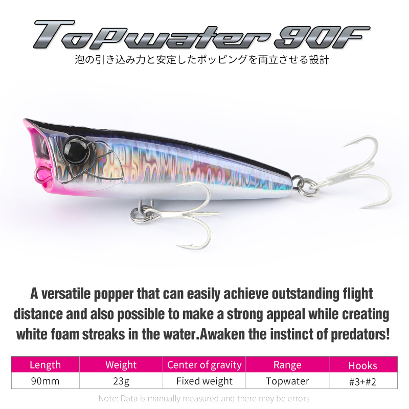 TSURINOYA 90mm 23g Topwater Po - Fishing Lure Popper recensione e prezzo