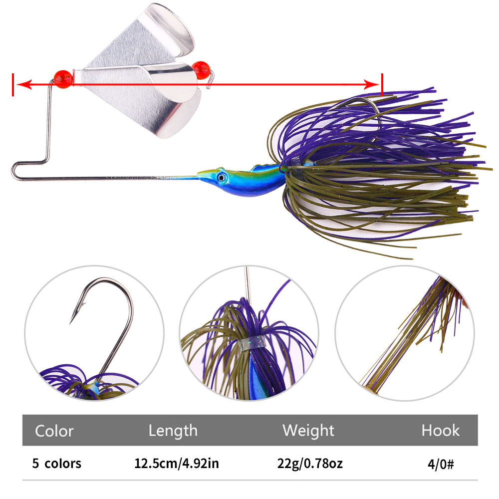 Esca da Pesca Buzzbait 22g con - Fishing Lure Blade Bait recensione e prezzo
