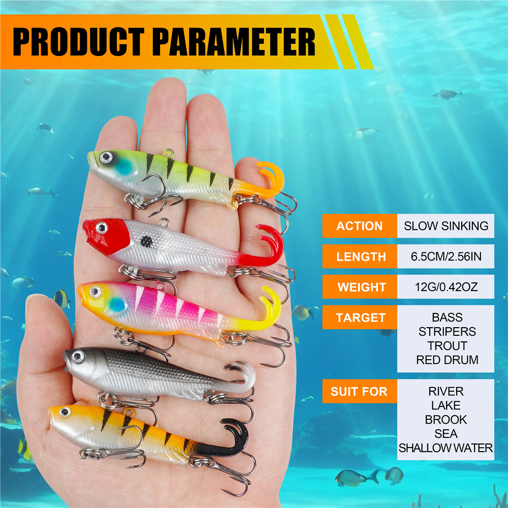 5 pezzi pre-attrezzati Jig Hea - Fishing Lure Swimbait recensione e prezzo