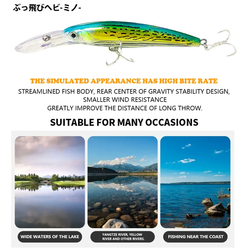 140mm 47g Grandi esche per pes - Fishing Lure Jerkbait recensione e prezzo