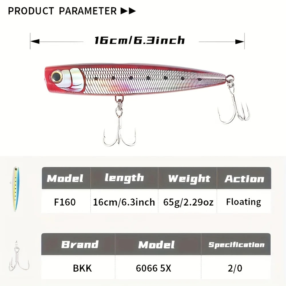 1 esca artificiale popper in A - Fishing Lure Topwater recensione e prezzo